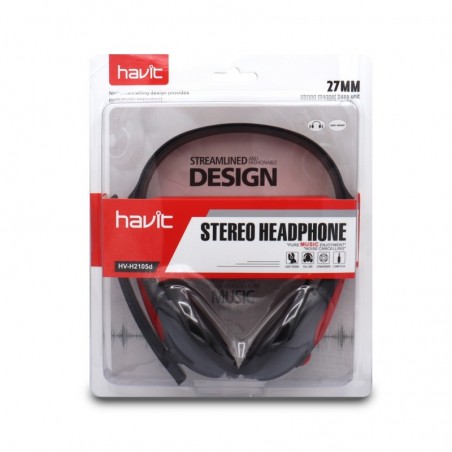 Casco para Pc HV-H2105D Rojo