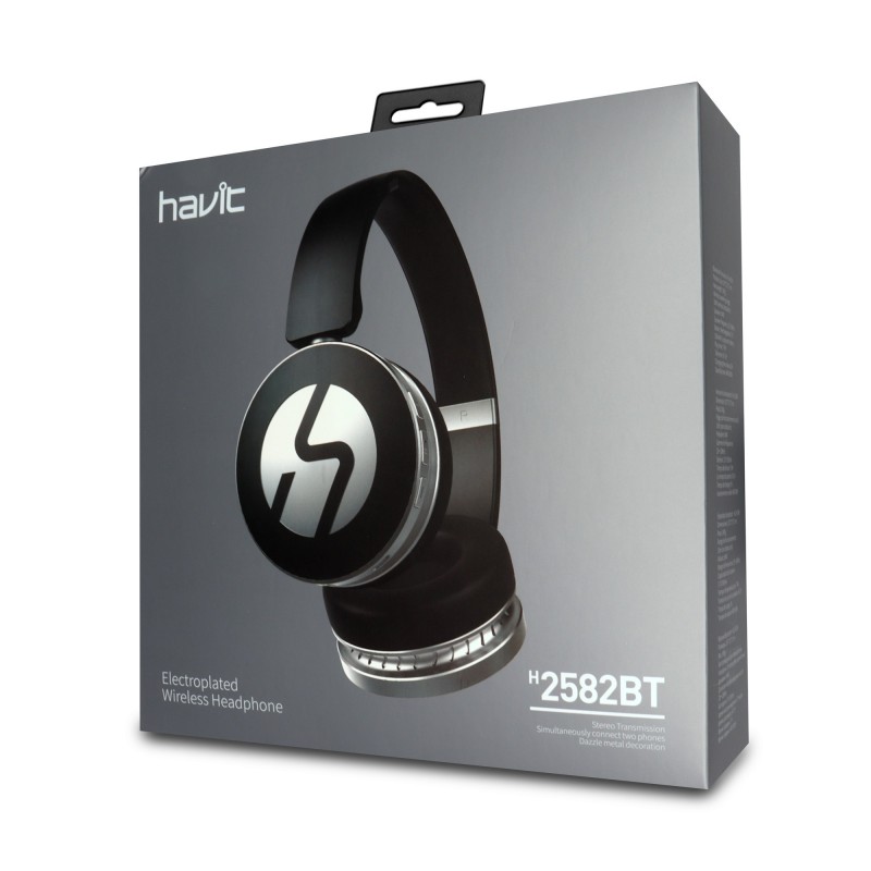 Casco Bluetooth Electroplated H2582BT - Negro