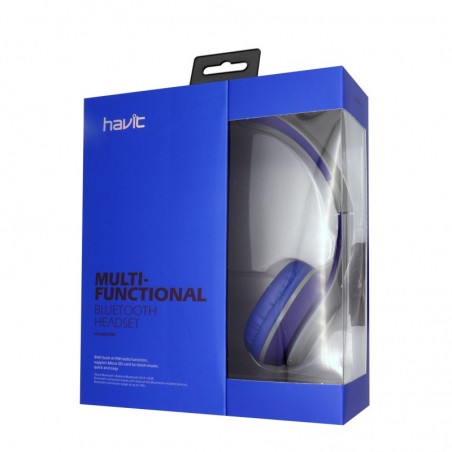 Casco Bluetooth Multifuncion FMSD HV-H2575BT - Azul