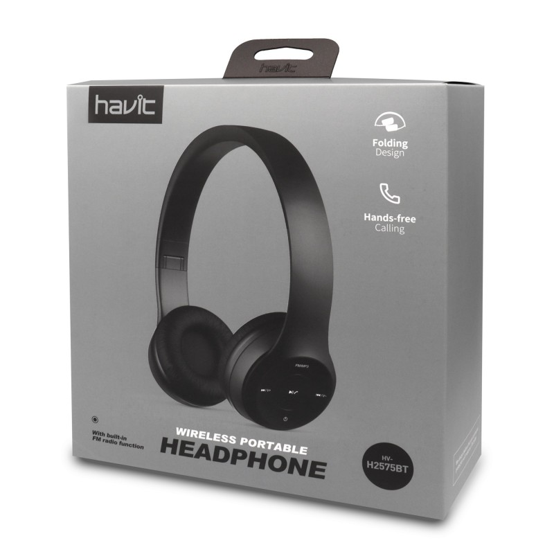 Casco Bluetooth Multifuncion FMSD HV-H2575BT - Negro