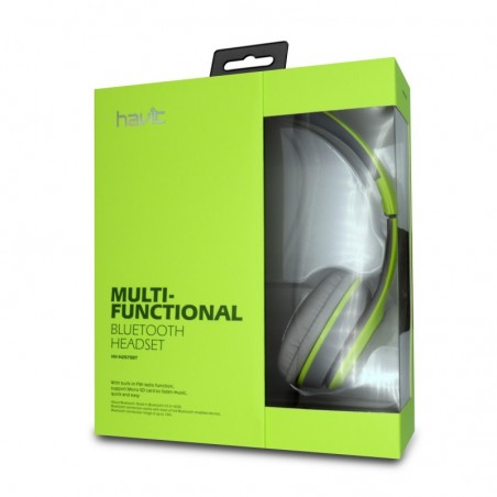 Casco Bluetooth Multifuncion FMSD HV-H2575BT - Verde