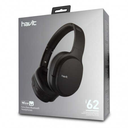 Casco Inalámbrico Extra Bass Dual Conexión HV-i62 Negro