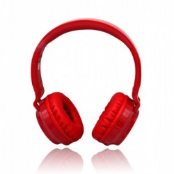 Cascos Bluetooth  Micro SD Con Luz H2587BT Rojo