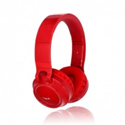 Cascos Bluetooth  Micro SD Con Luz H2587BT Rojo