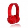 Cascos Bluetooth  Micro SD Con Luz H2587BT Rojo