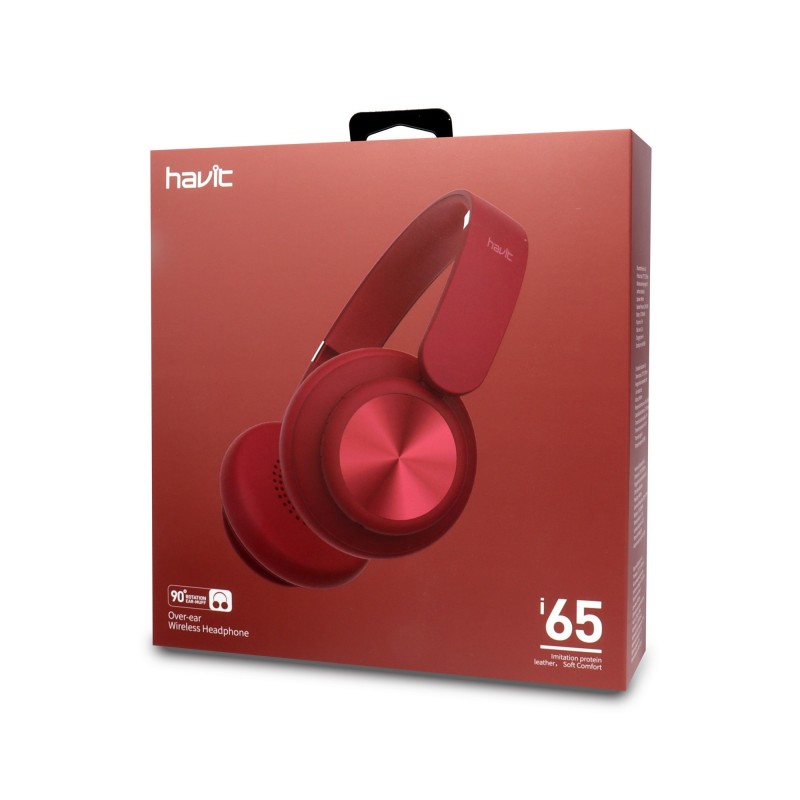 Cascos Bluetooth Sobreorejas V4.2 I65 Rojo