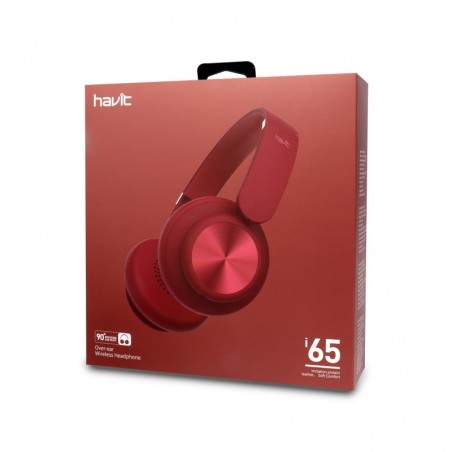 Cascos Bluetooth Sobreorejas V4.2 I65 Rojo