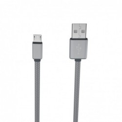 Cable de dato Micro USB Metalizado HV-CB611X - Gris