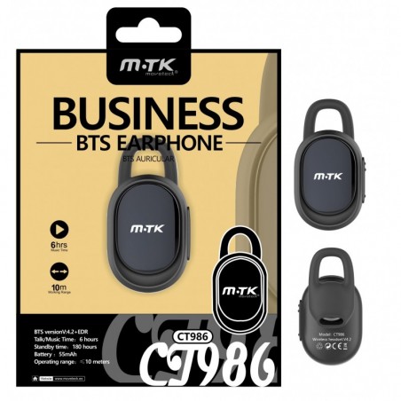 CT986 NE Auriculares Bluetooth Lock , función Rellamada , Negro