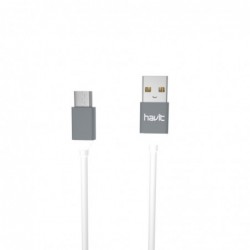 Cable de Micro USB 1M 2A protegido TPE Gris HV-CB720X