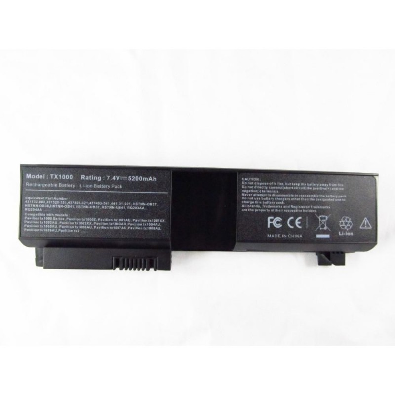 BATERIA PORTATIL PARA HP TX1000 7.4V 4400AH