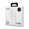 Cable Micro USB Blanco V8 3M HV-CB8602