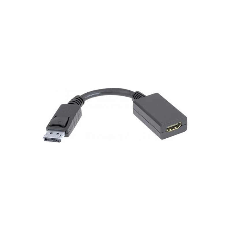 Adaptador Displayport Macho a HDMI Hembra 15cm Negro Nanocable