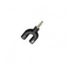 Adaptador de 2xJack H a 1xJack M Auricular y Microfono JC143