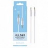 AU711 BL Cable de JACK Jinx MM 3.5mm, 3M Blanco