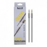 K3278 Cable Audio Metal 3.5mm a 3.5mm oro bañado 3pin, 1.5m