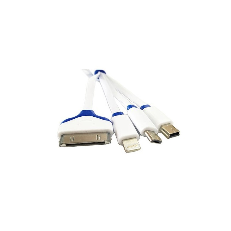 Cable todo en 1 (USB a iP4iP5Micro USBMini USB )