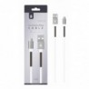 P5014 BL Cable de Dato Spring para MicroUSB, 1M, 2A Blanco