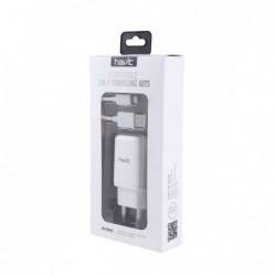 Cargador de 1 puerto USB con cable iPhone 7 2.1A HV-ST810