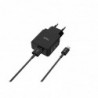 Cargador USB Quickcharge 3.0 5V 3.0A Con Cable MicroUSB HV-ST824 Negro