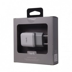 Cargador DUAL USB Sin Cable 2.1A H112 Blanco