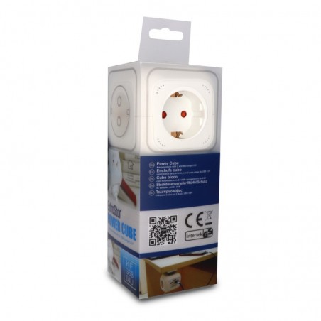 ALARGADOR CUAD 4 BASE CUSB2.1A 3G1.5MM 1.5M BLANCO