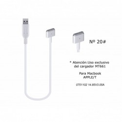 MT665 Cable de Cargador Portatil  20 para Apple, 14,85V  3,05A, APPLET