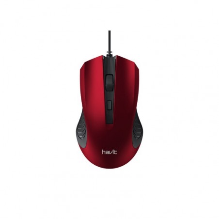 RATON OPTICO CON CABLE MS752 ROJO