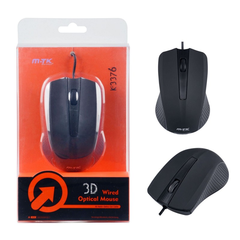 Ratón Óptico Mage con cable K3376 Negro