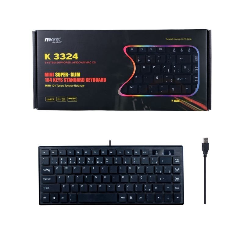 Mini Teclado K3324 Sleeve Negro