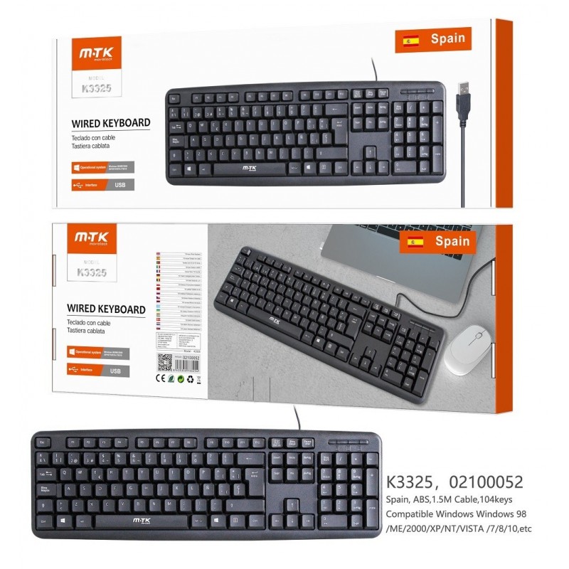Teclado Estandar K3325 NB Negro