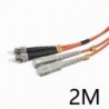 Gembird CFO-STSC-OM2-2M Cable de Fibra Optica OM2 Duplex Multimodo ST a SC machomacho 2m