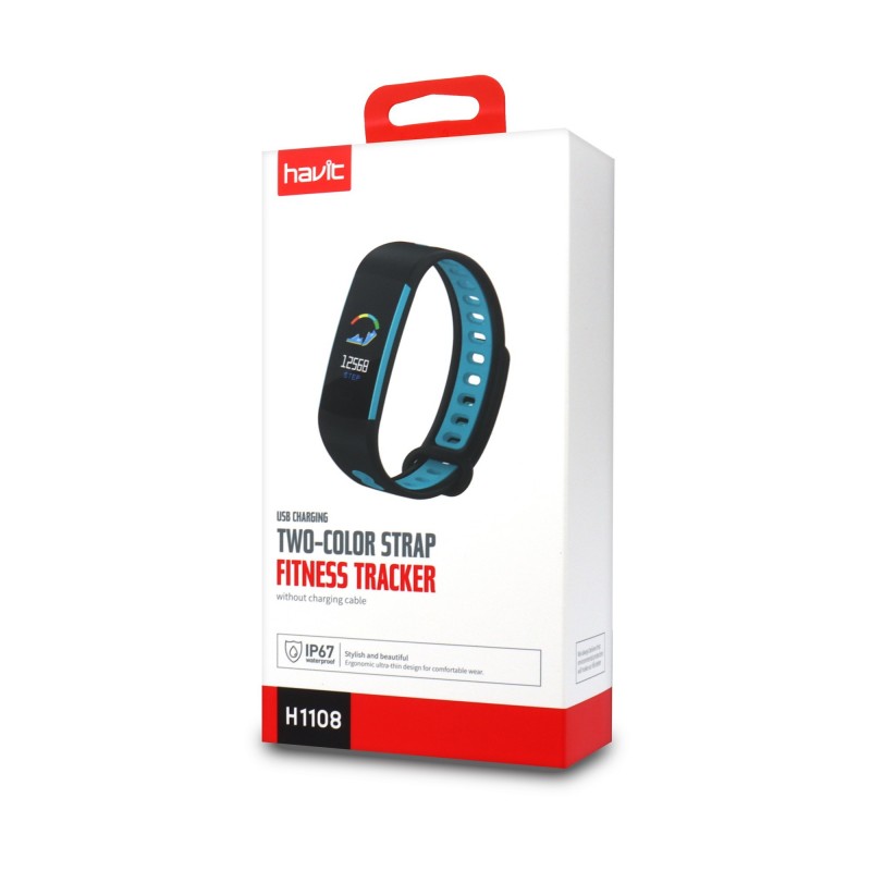 Reloj de actividad IP67 Banda Azul-Negro H1108