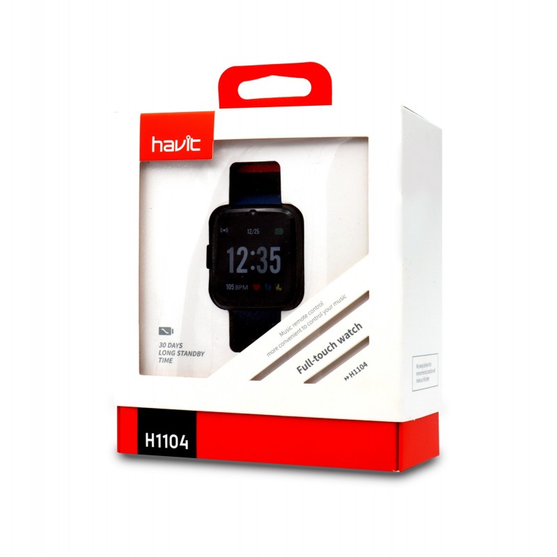 Reloj Inteligente FULL touch IP67 170mAh H1104 Azul