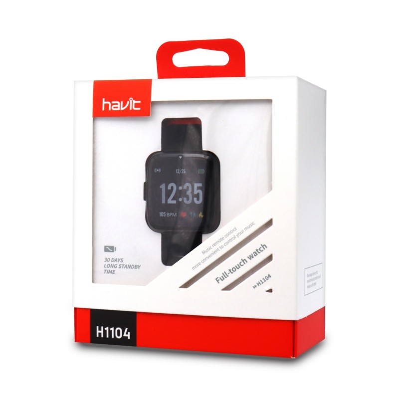 Reloj Inteligente FULL touch IP67 170mAh H1104 Negro