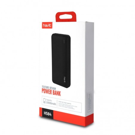 Bateria Externa Dual USB 10000mah H584 5V2.0A Negra