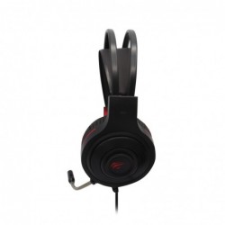 Cascos Gaming Negro almohadilla redonda zarpa roja H2011D