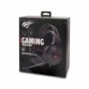 Cascos Gaming Negro almohadilla redonda zarpa roja H2011D