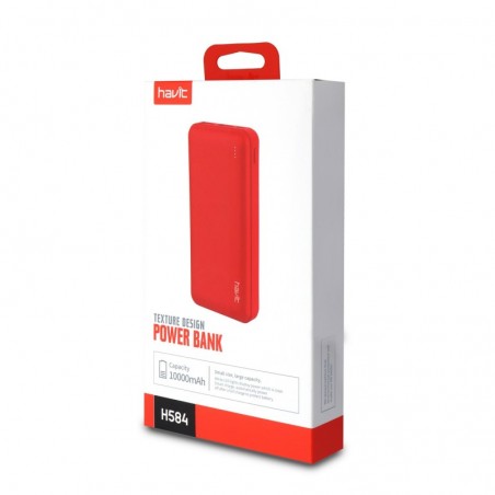 Bateria Externa Dual USB 10000mah H584 Roja