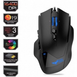 Ratón Gaming RGB Profesional 12000DPI 19 Teclas programables HV-MS735