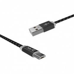 Cable de dato Micro USB protegido tela CB631 - AZUL