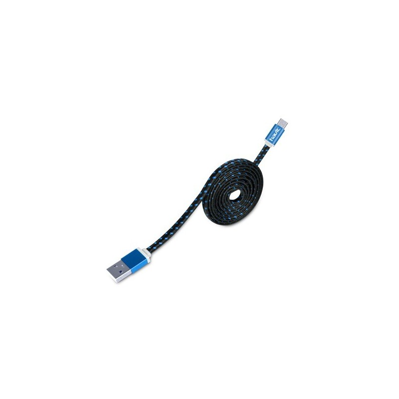 Cable de dato Micro USB protegido tela CB631 - Negro