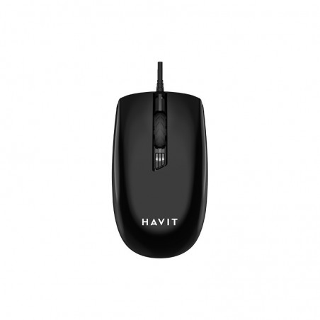 RATON OPTICO CON CABLE MS751 NEGRO