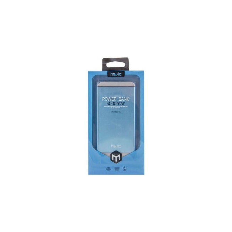 Batería Externa 5000mAh QUICKCHARGE HV-PB021X Azul