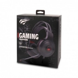 Cascos Gaming Negro almohadilla redonda zarpa roja H2011D