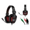 Cascos Gaming Negro Samurai Luz RGB Roja 2xJackplusUSB H2168D