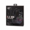 Cascos Gaming ovalado Negro con luz RGB JackplusUSB H2016D