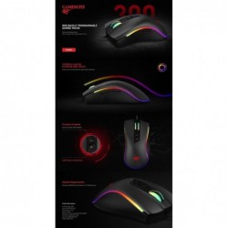 MS300 Raton Gaming Luz RGB Programable 4000DPI 7 Botones