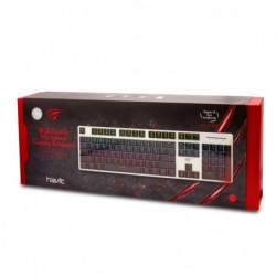Teclado GAMING Mecánico Plateado Aluminio HV-KB366L