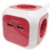 ALARGADOR CUAD 4 BASE CUSB2.1A 3G1.5MM 1.5M ROJO